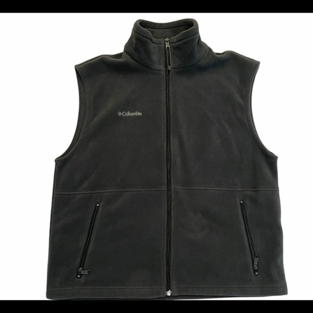 COLUMBIA Men’s Dark Green Fleece Sleeveless Vest